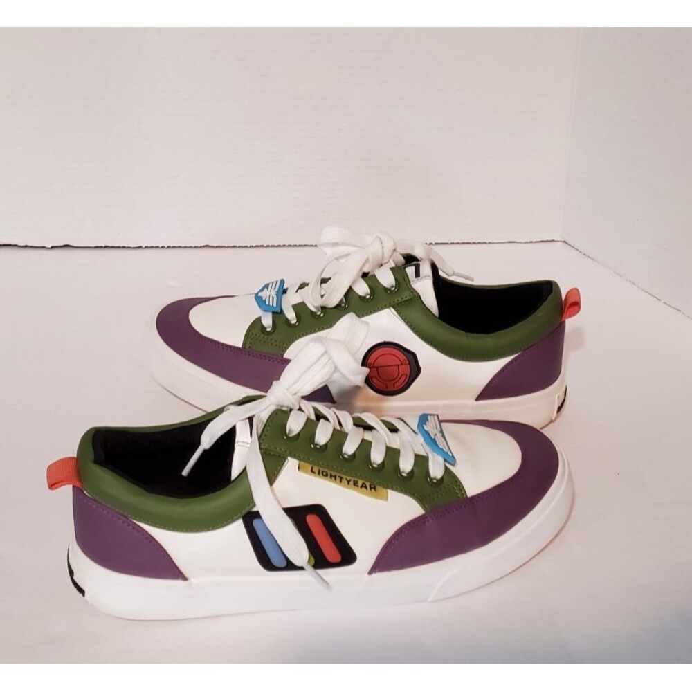 Disney Pixar Ground Up Buzz Lightyear Men's Low Top Sneakers Size 8.5